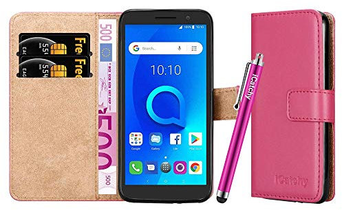iCatchy Schutzhülle für Alcatel 1 (Brieftaschen-Format, Standfunktion)