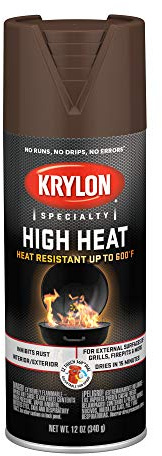 Krylon High Heat, Flat, Brown, 12 oz