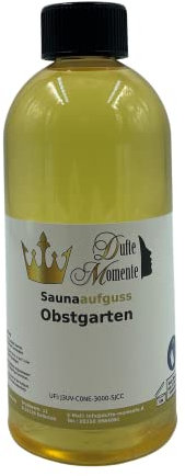 Dufte Momente Sauna Aufguss Konzentrat Obstgarten - 500ml in PET-Flasche mit Tropfverschluss und Kindersicherung - auch für Profi Anwender