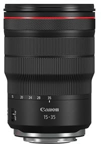 Canon Zoomobjektiv RF 15-35mm F2.8L is USM Für EOS R Ultraweitwinkel (82mm Filtergewinde, Bildstabilisator, Autofokus), Schwarz