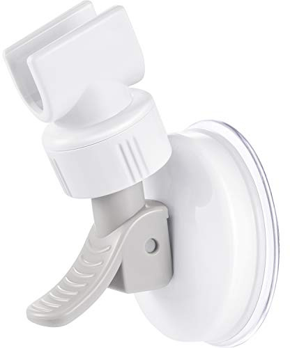 Shower Hand Held Holder Adjustable Suction Cup Shower Head Holder Universal Mounting Bracket Plastic ABS with Chrome Polished for Marble Glass Metal Ceramic