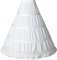 BEAUTELICATE Damen Reifrock Brautkleid A-Linie Petticoat Unterröcke Baumwolle Lang Vintage für Hochzeit Mittelalterliche Viktorianische Kleid Karneval Cosplay (Elfenbein, 34-40)