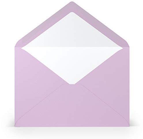 PAPERADO 10 Briefumschläge DIN C5 Orchidee gerippt Lila - 100 g/m² Kuvert Ohne Fenster 15,7 x 22,5 cm - Umschläge mit Nassklebung spitzer Klappe
