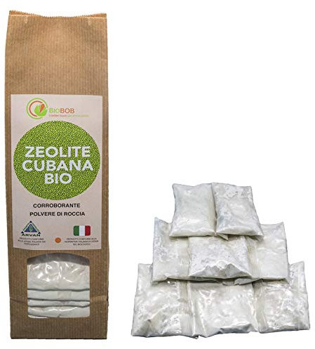 BIOBOB Zeolite Cubana Pura - per la Lotta Biologica a afidi insetti e muffe - 8 dosi pronte all’Uso - Salvaspazio, non sporca, non tossica, perfetta in casa