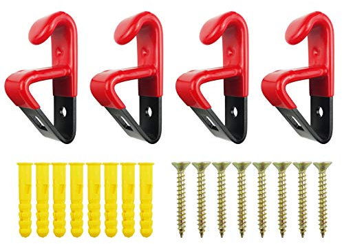 WHEEL CONNECT Wheel Display Haken zum Aufhängen von Felgen an der Wand Aus massivem Stahl mit weicher Kunststoffbeschichtung Zubehör enthalten Extra große Größe 4 Stück