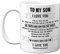 Stuff4 Son Mugs - Inspirational I Love You Mug, Gift from Mum and Dad, Birthday or Christmas Idea, 11oz Ceramic Dishwasher Microwave Safe, White