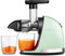 AMZCHEF Juicer Machines - Cold Press Juicer - Slow Masticating for Whole Fruits and Vegetables - Delicate Chew No Need to Filter - No BPA Juice Extractor with 2 Cups and Brush - Green