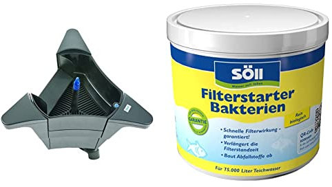 Oase 50170 SwimSkim CWS & Söll 14432 FilterstarterBakterien hochreine Mikroorganismen für Teiche 500 g - natürliche Filterbakterien aktivieren die Biologie der Filter im Gartenteich