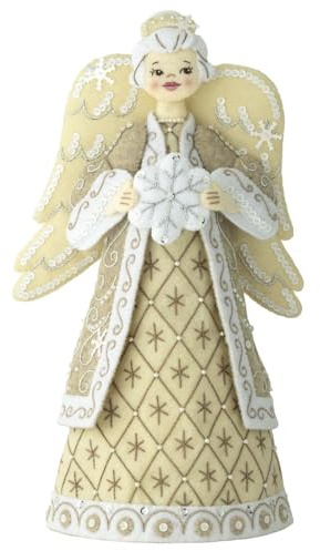 Bucilla Felt Applique Christmas Tree Topper Kit, Snowflake Angel, Perfect for DIY Arts and Crafts, 89461E
