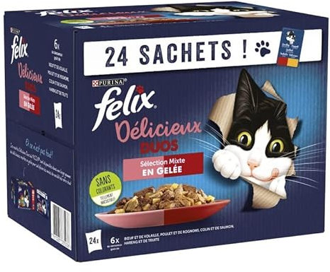 Felix - Félix Délicieux Duos en Gelée Selection Mixte 24X85G - Los De 3 - Verkauf von Los