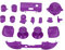 Annadue Full Button Set for Series, Dpad Bumpers Triggers Buttons RT LT RB LB ABXY Buttons Replacement Button Repair Kit for Series X & S(Purple)