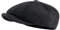GEANBAYE Newsboy Cap Peaky Baker Flat Caps für Herren und Damen, Schwarz , 7 1/8 / 7 5/8