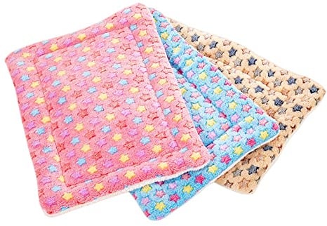 XZJMY 3Pcs Small Animal Bed Mat, Warm Bed Mat,Soft Plush Pad Mat,Small Animal Winter Sleep Bedding Mat for Small Medium Dog Cats