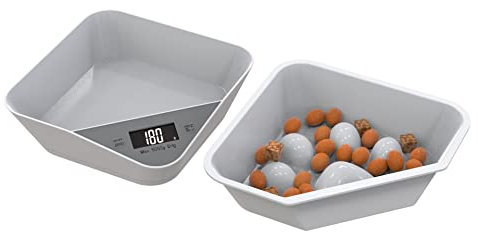 Mangeoire lente intelligente à mâcher pour chiens - Idéale pour les chiens, les chats, les chiots et les chatons - Balance numérique - Mangeoire lente amovible - Grande capacité de 500 ml - Passe au