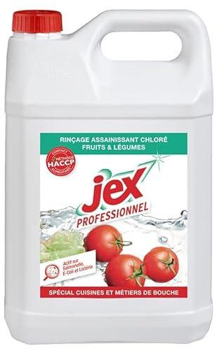 JEX PROFESSIONNEL RINÇAGE ASSAINISSANT CHLORÉ FRUITS & LÉGUMES - 5 Litres