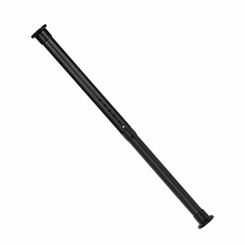 Hershii Black Expandable Shower Curtain Tension Rod Wardrobe Rail Extendable Clothes Hanging Pole Window Blackout Curtain Holder No Drilling for Bathroom Closet RV Doorway 110-360cm