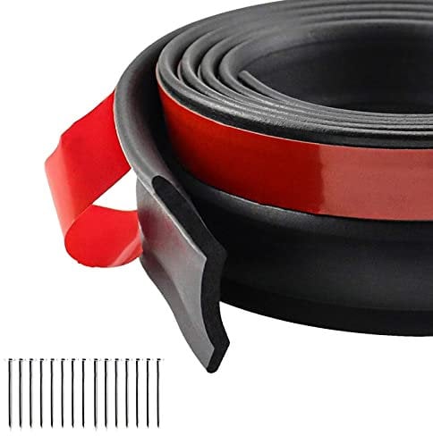Guarnizione per porta da garage universale da 6 m, facile da tagliare spessore guarnizione soglia, foglie, vento