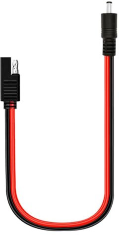 Liwinting SAE-Stecker an DC 5,5 mm x 2,1 mm Stecker Adapterkabel SAE-Anschlusskabel 14AWG DC Ladekabel für Solarpanel-Ladegerät 60cm