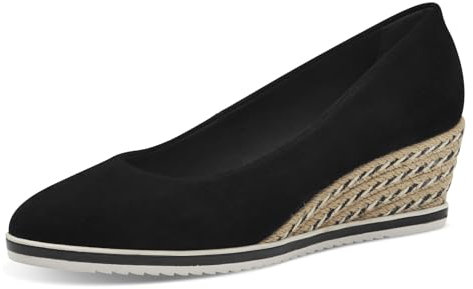 Tamaris Damen Klassische Ballerinas, Frauen Flats,Comfort Lining,TOUCHit-Fußbett,Slip-ons,klassisch elegant,Ballerinen,Black,39 EU