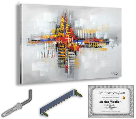 Monica Mirafiori I 100% HANDGEMALT I Gemälde Milagro 90x60cm | Gemälde Handgemalt | Acrylgemälde | Sehr Großes Acrylbild I Moderne Kunst I Kunstbilder