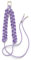 UNTAGS - Scoubidou Adjustable Phone Necklace - Braided Rope with Scoubidou Technique - Metal Carabiner Gold Colour Included - Purple and Lilac