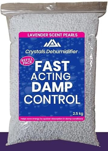 Perfectonish Dehumidifier Crystals Refill - Lavender Scented 2.5kg Powerful Moisture Absorber for Home Long-Lasting Formula Eco-Friendly Solution with Thank You Sticker Packaging