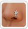 Wendalern CZ Stern Septum Nase Ring - Gefälschter U-förmiger Clip-On Ohne Piercing - Biegsamer Nasen Stud Körperschmuck für Frauen und Mädchen