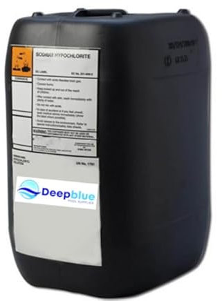 Deep Blue High strength Liquid chlorine for swimming pools hot tub Disinfectant cleaner 5L 5 Litres Sodium Hypochlorite