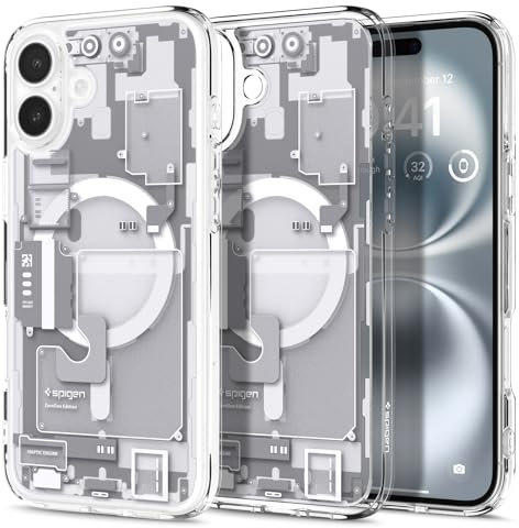 Spigen Ultra Hybrid Zero One MagFit Case for iPhone 16 [MagSafe Compatible] [Military-Grade Drop Protection] - White