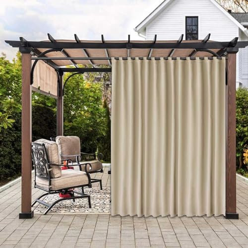Pergola Schattenabdeckung Sonnenschatten Rechteck Markis (Color : Beige, Size : W2.0 X H2.7m)