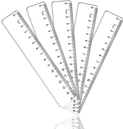 5 StüCk Lineal,Lineal 15cm,Lineal 15cm Grundschule,Lineal Grundschule,Lineal Set, Kunststofflineal,Deutlich Abgestuft,PräZise Messinstrumente für Schulen,BüRos und Haushalte