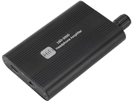 Amplificateur de Casque Portable, Ampli pour écouteurs 16-300Ω avec Commutateur de Gain à 2 étages, 1500 MAh Rechargeable, Ampli pour Casque de Sortie D'entrée AUX 3,5 Mm