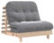 vidaXL Futon Schlafsofa mit Matratze, Bettsofa mit verstellbaren Rückenlehne, Schlafcouch für Wohnzimmer Schlafcouch, Klappsofa, Massivholz Kiefer