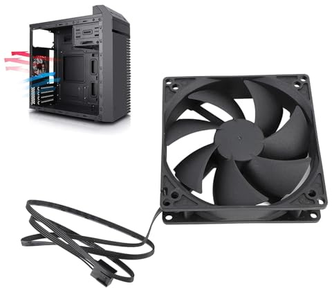 100mm Case Fan, 4pin PWM Silent Computer Fan, 1800RPM High Speed, Low Noise, Ball Bearing, 28.8dB, PC Cooling Fan for All Desktop