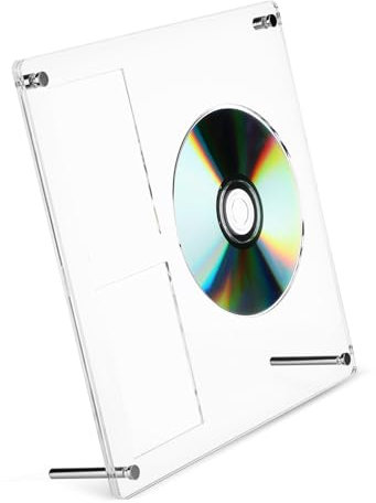 Warmhm CD Ständer aus Acryl Multifunktionaler CD Displayständer und Fotokartenanzeige zum Schutz und Präsentation und Fotos Geeignet für Büros und Bücherregale
