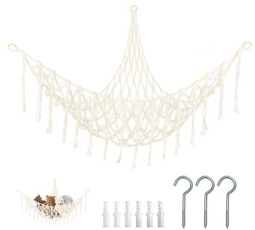 Kuscheltier Aufbewahrung Netz, Stofftier Aufbewahrung Dekoration, Aufbewahrung Kuscheltiere, Hängematte Netz für Kuscheltiere, Aufbewahrung Kinderzimmer für Kinderzimmer Kuscheltiere