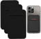 Deilonie 3 PCS Cell Phone Card Holder With Adhesive Sticker, Stick-On Wallet Compatible With Most Phones, Black