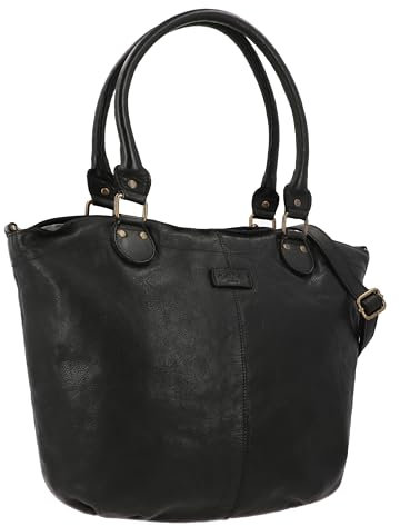 Gusti Umhängetasche Leder - Dione Handtasche Shopper Ledertasche Damen Schwarz Leder