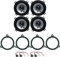 Kit de 4 altavoces Alpine SXE-1325S + SXE-1325S para Megane de 2003 a 2009 y Clio 2013 con 2 soportes delanteros, 2 soportes traseros y 4 conectores