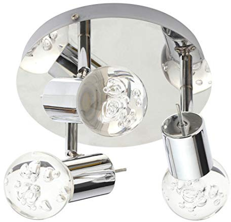 LITECRAFT Bubble Spotlight Plate Integrated LED 15 Watt 3 Light - Polished Chrome