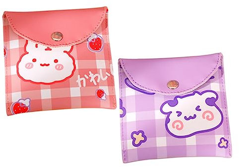 Ipetboom 2stücke Periode Tasche Damenbinden Organizer Aus Pu-material Für Frauen Tampon Aufbewahrungsbeutel Tragbar Dekorativ Fürs Badezimmer Und Draußen