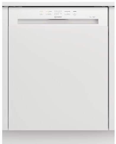 Indesit Push&Go I3B L626 UK Semi-Integrated Dishwasher, Full Size, 13 Place Settings, White, A Rated, Eco-Friendly, Easy Installation