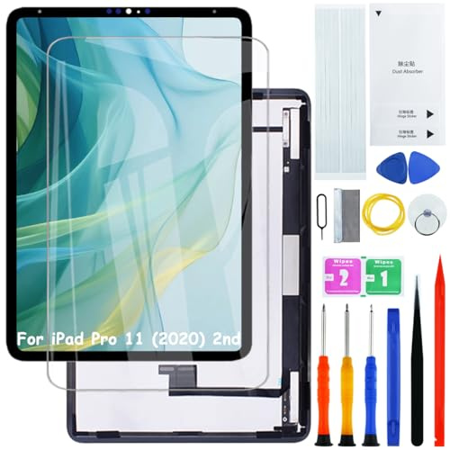 Display Bildschirm für iPad Pro 11 2020 2nd schwarz A2068 A2230 A2228 A2231 | Werkzeugsatz tragen，IPS LCD，HD Display，Bildschirm ersetzen