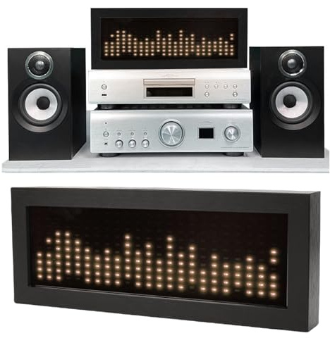 Diyeeni Spektrumanalysator, Sound Control Audio Visualizer, PWM-Helligkeitssteuerung, LED-Musikspektrum-Anzeige für Gaming-Raum-Autodekoration, Umgebungsbeleuchtung (Warmes Weiß)