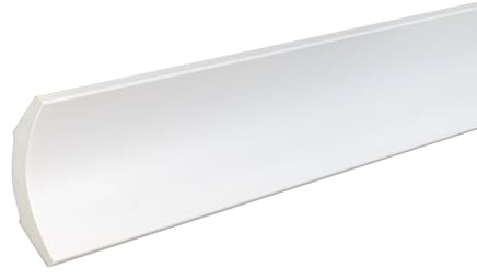 PROVISTON Stuckleiste Kunststoff Weiß 48 x 48 x 2000 mm | Moderne Leiste für die Decke