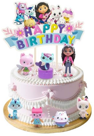 Feliciay 9 Stück Mini figuren Set, Figuren Tortendeko, Kuchen Deko Kindergeburtstag, Muffin deko, Mini Tortenfiguren, Geburtstags torten dekorationen für Jungen und Mädchen