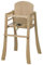 Geuther Hochstuhl MUCKI, Kinderstuhl (Baby Hochstuhl mit massivem Bauchbügel und Trittbrett, stabiler 3-Punkt Sicherheitsgurt, einfach zu reinigen und stapelbar, klares Design), Natur