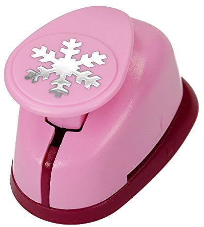 efco 1791118 Stanzer M, Winterschnee Motivstanzer, Kern: Metall, Pink, 7,5 x 5 x 5 cm