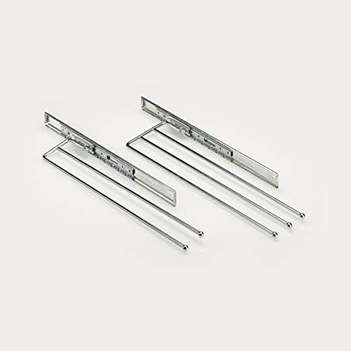 Ausziehbare und schwenkbare Handtuchhalter, 2, 102 mm x 495 mm, verchromt_Artikel _ 49234