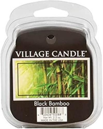 Village Candle 106101329 Duftwachs - Black Bamboo 62g Wachs 8.5 x 7.3 x 2.7 cm, schwarz